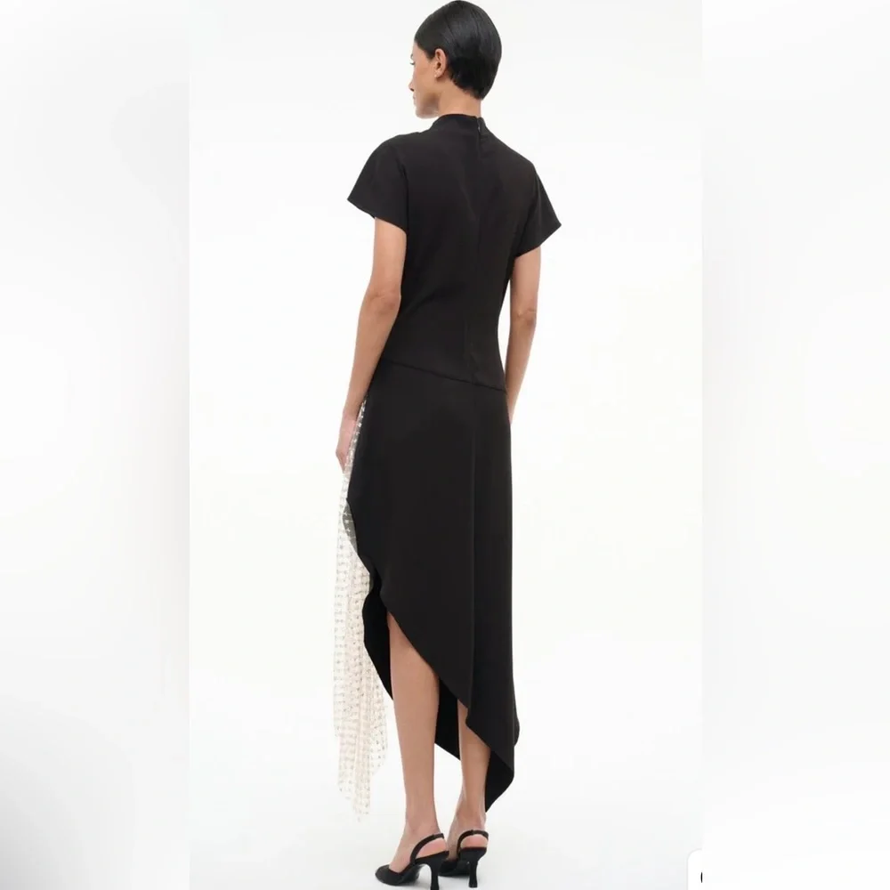 STAUD Effie Dress In Black Stardust - Picture 3 of 8